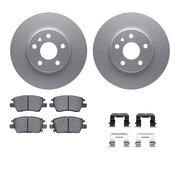 DYNAMIC FRICTION CO 4312-42034, Geospec Rotors with 3000 Series Ceramic Brake Pads includes Hardware, Silver 4312-42034